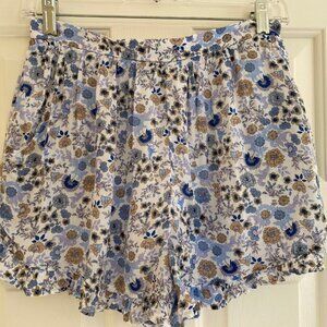 AYLA from Francesca's floral shorts, elastic back, pockets, lined, sz M